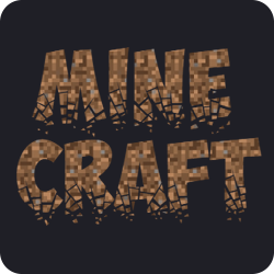 不同字体的Minecraft文字