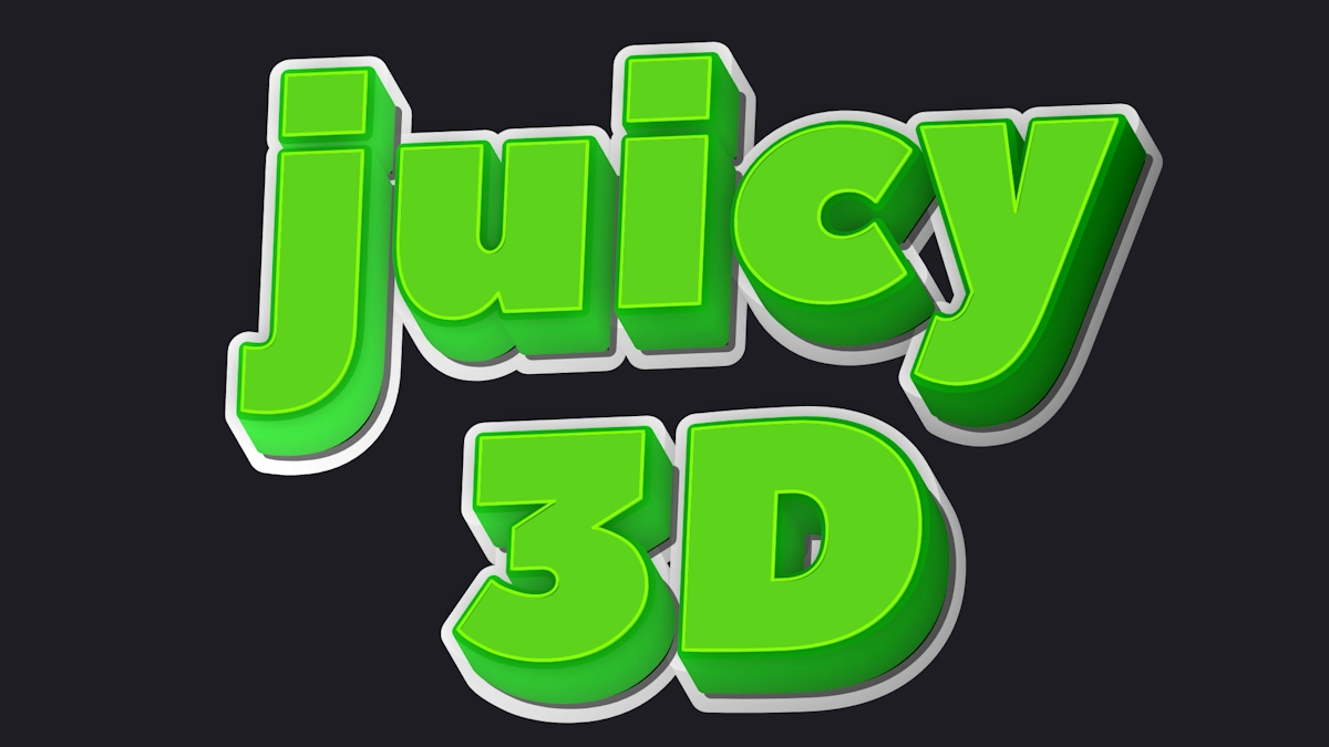 美味绿色的3D字体